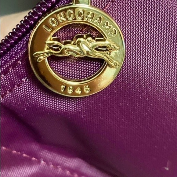 Longchamp Le Pilage Original Backpack Leather Nylon magenta hot pink! - Picture 5 of 8